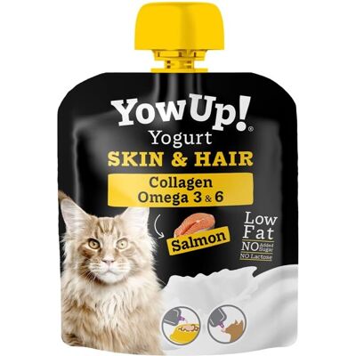 Nourriture Chat YowUp Peau et Poils Saumon - 85g - Publicité Nourriture Chat YowUp Peau et Poils Saumon - 85g - Publicité