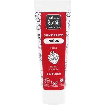 NaturaBIO Cosmetics Kinderzahnpasta Erdbeere - Zahncreme NaturaBIO Cosmetics Kinderzahnpasta Erdbeere - Zahncreme