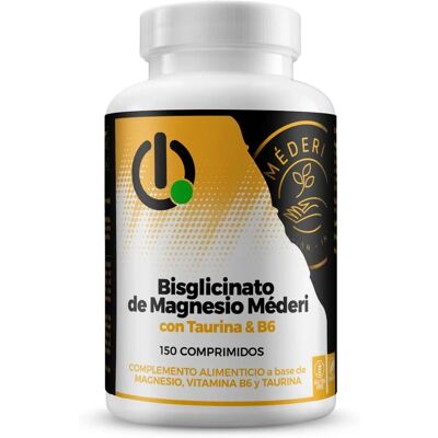 Méderi Bisglicinato de Magnesio - Magnesio, B6, Taurina - Suplemento Alimenticio Méderi Bisglicinato de Magnesio - Magnesio, B6, Taurina - Suplemento Alimenticio