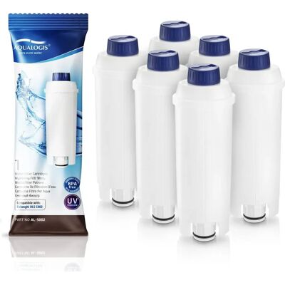 Aqualogis AL-S002 Coffee Filter - 6 Pack for DeLonghi ECAM Aqualogis AL-S002 Coffee Filter - 6 Pack for DeLonghi ECAM