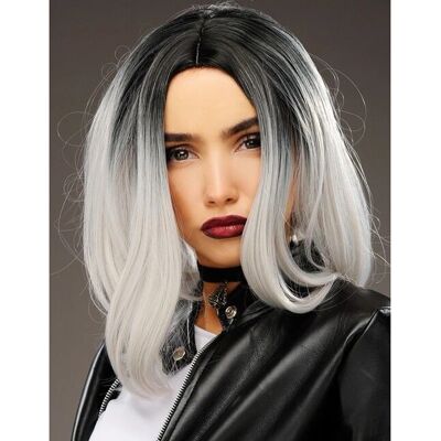 Guirca - Bride Of Chucky - Black Roots - White Ends - Wig Guirca - Bride Of Chucky - Black Roots - White Ends - Wig