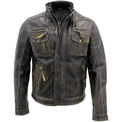 Infinity Leather XS Zwart Vintage Gebruikt Motorjack - Leren Motorjack Infinity Leather XS Zwart Vintage Gebruikt Motorjack - Leren Motorjack