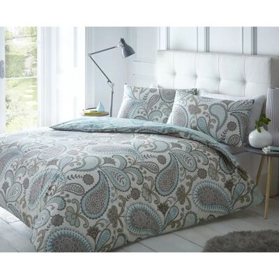 SLEEPDOWN Paisley Teal Super King Bedding Set SLEEPDOWN Paisley Teal Super King Bedding Set