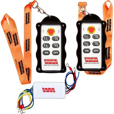 WINCHMAX 4-Kanal-Windenfernbedienung - Drahtlos, Zwei HD-Handys, Große Reichweite, 12V/24V WINCHMAX 4-Kanal-Windenfernbedienung - Drahtlos, Zwei HD-Handys, Große Reichweite, 12V/24V