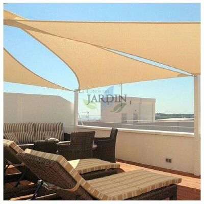 Suinga - Toldo vela triangular de poliéster - 3,6 x 3,6 x 3,6 m - Beige Suinga - Toldo vela triangular de poliéster - 3,6 x 3,6 x 3,6 m - Beige