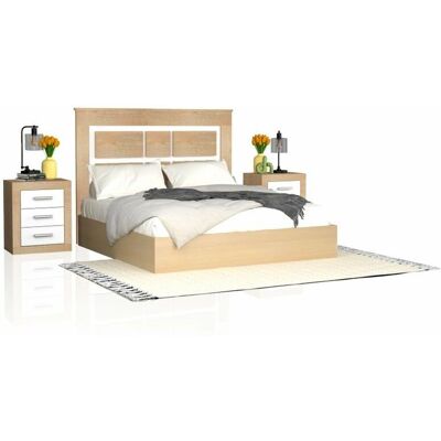 Duehome Kira Cabecero con Mesitas - Estilo Nórdico Elegante Duehome Kira Cabecero con Mesitas - Estilo Nórdico Elegante