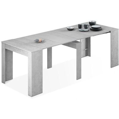 Mesa Consola Denis Cemento Duehome - Extensible Diseño Moderno Mesa Consola Denis Cemento Duehome - Extensible Diseño Moderno