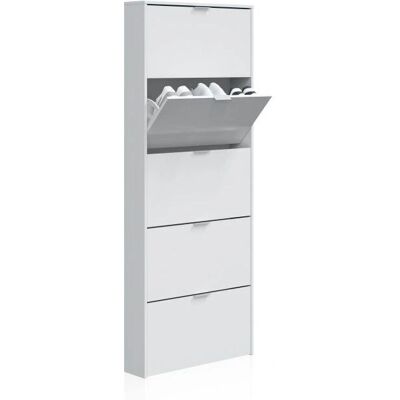 Zapatero Nia 5 Puertas Blanco Brillo Duehome - Zapatero Zapatero Nia 5 Puertas Blanco Brillo Duehome - Zapatero