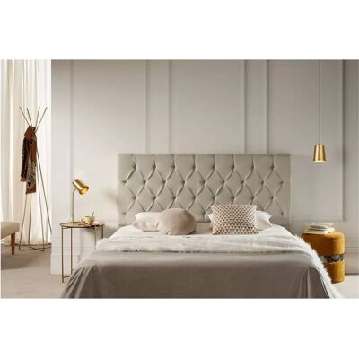 Moonia - Cabecero Tapizado Capri 190x120cm Beige Tostado - Cabezal Moonia - Cabecero Tapizado Capri 190x120cm Beige Tostado - Cabezal