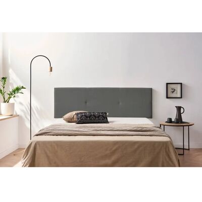 Cabecero tapizado Moonia gris oscuro - 115x50cm - Diseño moderno Cabecero tapizado Moonia gris oscuro - 115x50cm - Diseño moderno