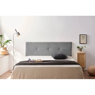 Moonia Cabecero Napoli - Tapizado, con Botones, 145x50x5 cm - Gris Moonia Cabecero Napoli - Tapizado, con Botones, 145x50x5 cm - Gris