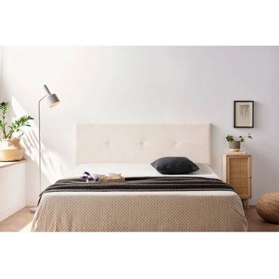 Cabecero Tapizado Beige Moonia 160x50x5 cm - Encabezado Cabecero Tapizado Beige Moonia 160x50x5 cm - Encabezado