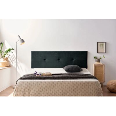 Moonia cabecero tapizado negro - Cabeza de cama Moonia cabecero tapizado negro - Cabeza de cama