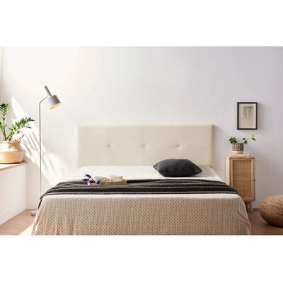 Cabecero tapizado Moonia 115x50x5 cm - Blanco roto Cabecero tapizado Moonia 115x50x5 cm - Blanco roto