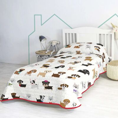 Fox Hond Katoenen Bedspread - Levendige Kleuren - 180x260cm Fox Hond Katoenen Bedspread - Levendige Kleuren - 180x260cm