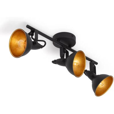LEDKIA lámpara de techo orientable aluminio 3 focos negro emer LEDKIA lámpara de techo orientable aluminio 3 focos negro emer