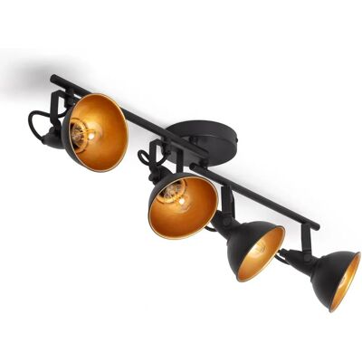 LEDKIA Deckenlampe - Verstellbar 4 Spots Aluminium Nero LEDKIA Deckenlampe - Verstellbar 4 Spots Aluminium Nero