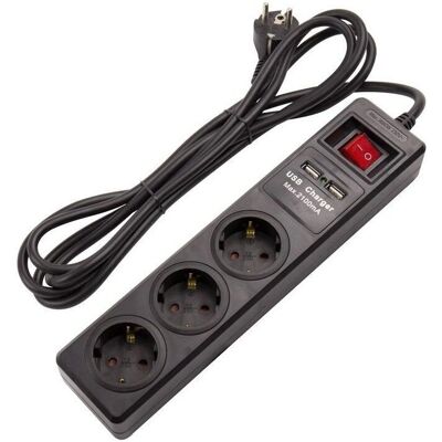 Multiprise Nero 3M avec USB - Multiprise - Publicité Multiprise Nero 3M avec USB - Multiprise - Publicité
