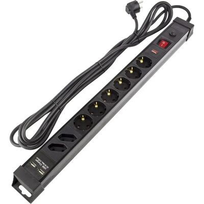 Multiprise LEDKIA avec USB - 8 Prises, Câble 5m, Protection Enfant - Publicité Multiprise LEDKIA avec USB - 8 Prises, Câble 5m, Protection Enfant - Publicité