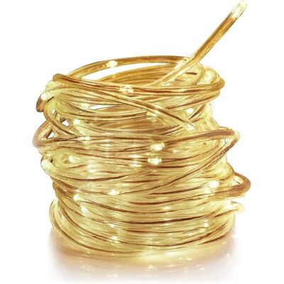 LEDKIA Stringa Solare - 11m Bianco Caldo - Decorazione Esterna LEDKIA Stringa Solare - 11m Bianco Caldo - Decorazione Esterna