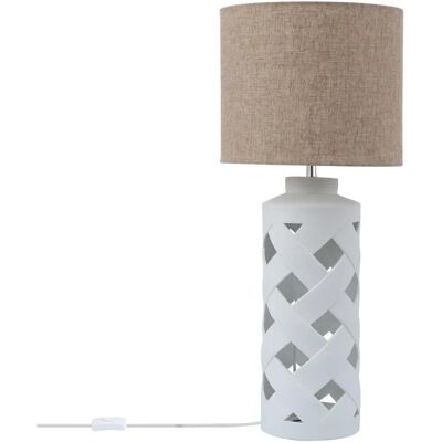Lampada da Tavolo in Ceramica e Tessuto Makalu - Interno Lampada da Tavolo in Ceramica e Tessuto Makalu - Interno