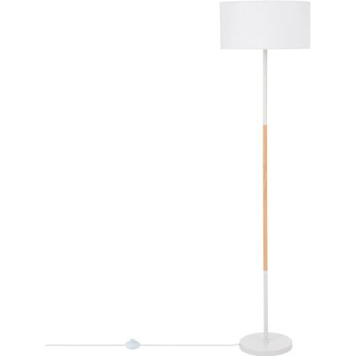 Lampada da Terra Silinda LEDKIA - Luce Regolabile E27 - Bianco & Grigio Lampada da Terra Silinda LEDKIA - Luce Regolabile E27 - Bianco & Grigio