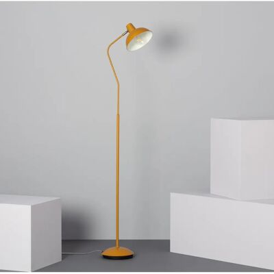Lampada da Terra Mostarda Ledkia - Design Elegante & Luce Regolabile Lampada da Terra Mostarda Ledkia - Design Elegante & Luce Regolabile