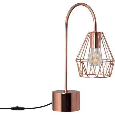 LEDKIA Lampada da Tavolo in Metallo - Rame - 465x320x165 mm - Design Moderno LEDKIA Lampada da Tavolo in Metallo - Rame - 465x320x165 mm - Design Moderno