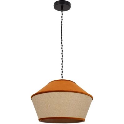 LEDKIA Lampada a Sospensione in Velluto - Trompa - Illuminazione Interna LEDKIA Lampada a Sospensione in Velluto - Trompa - Illuminazione Interna