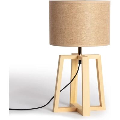 Lampada da Tavolo Korsade LEDKIA - Legno Beige - Luce Interna Lampada da Tavolo Korsade LEDKIA - Legno Beige - Luce Interna