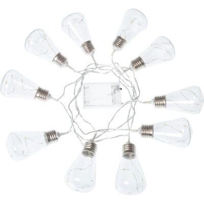 LEDKIA Weiße Lichterkette - 2m mit 50 warmweißen LEDs - Lichterkette LEDKIA Weiße Lichterkette - 2m mit 50 warmweißen LEDs - Lichterkette