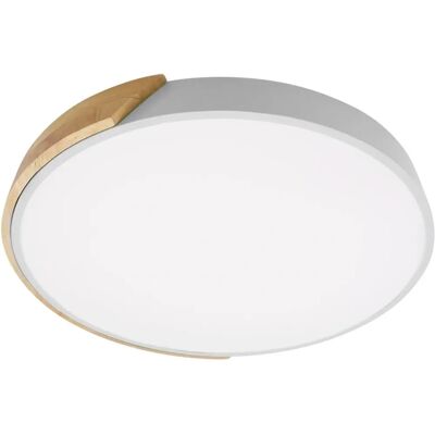ILUZZIA Plafond LED Rond en Bois 36W - CCT Réglable - Publicité ILUZZIA Plafond LED Rond en Bois 36W - CCT Réglable - Publicité