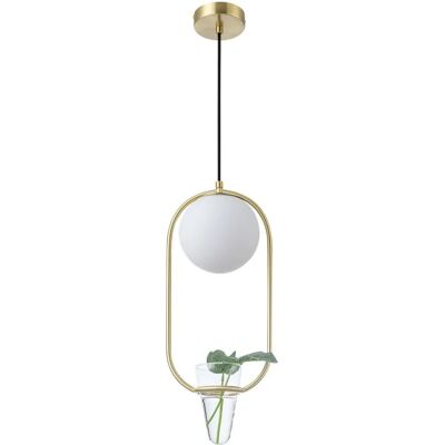 LEDKIA - Lámpara Colgante Dorada Vintage - Iluminación de Interior Elegante LEDKIA - Lámpara Colgante Dorada Vintage - Iluminación de Interior Elegante