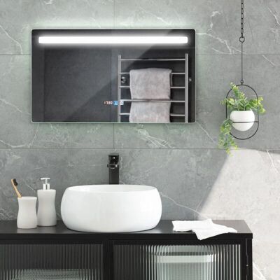 Miroir de salle de bain Benagil Efectoled - Anti-buée, LED, 40x70cm - Publicité Miroir de salle de bain Benagil Efectoled - Anti-buée, LED, 40x70cm - Publicité
