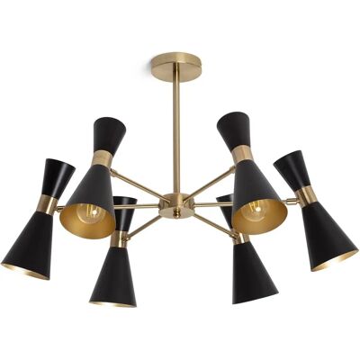 Lampada da Soffitto Retro LEDKIA - 6 Portalampade E27 - Decorazione Interni Lampada da Soffitto Retro LEDKIA - 6 Portalampade E27 - Decorazione Interni