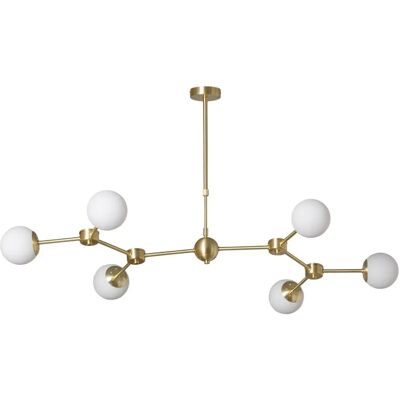 LEDKIA - Lampada da Soffitto in Metallo e Cristallo Moonlight - Luce da soffitto dorata LEDKIA - Lampada da Soffitto in Metallo e Cristallo Moonlight - Luce da soffitto dorata