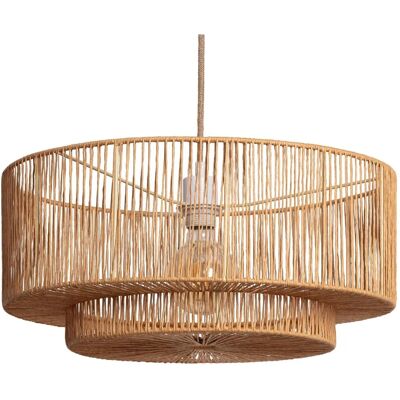 LEDKIA Lámpara Colgante de Papel Trenzado Natural - Lámpara de Techo LEDKIA Lámpara Colgante de Papel Trenzado Natural - Lámpara de Techo