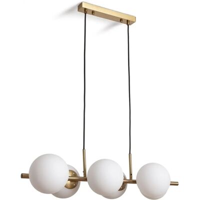 Lámpara Colgante LEDKIA - Luna de Cristal Cobre 6 Focos - Iluminación Lámpara Colgante LEDKIA - Luna de Cristal Cobre 6 Focos - Iluminación