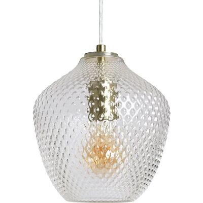 LEDKIA Lampada a Sospensione - Cristallo Dorato Vintage Decor LEDKIA Lampada a Sospensione - Cristallo Dorato Vintage Decor