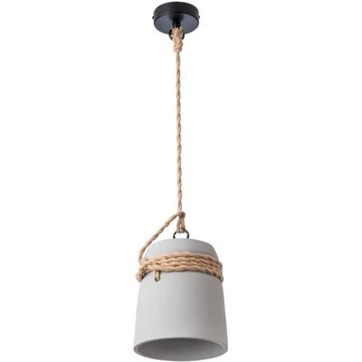 LEDKIA Dawan Lampada Sospensione Cemento e Corda - Illuminazione Interna LEDKIA Dawan Lampada Sospensione Cemento e Corda - Illuminazione Interna
