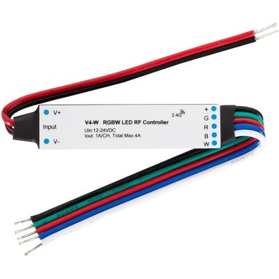Controllore Mini Striscia LED RGBW Ledkia - Wireless 2,4 GHz Controllore Mini Striscia LED RGBW Ledkia - Wireless 2,4 GHz
