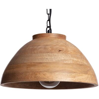 Lámpara Colgante de Madera de Mango Iluzzia - Pantalla Semiesférica - 60W Lámpara Colgante de Madera de Mango Iluzzia - Pantalla Semiesférica - 60W
