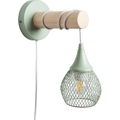 LEDKIA Lampe Murale en Bois et Métal - Éclairage Moderne - Publicité LEDKIA Lampe Murale en Bois et Métal - Éclairage Moderne - Publicité