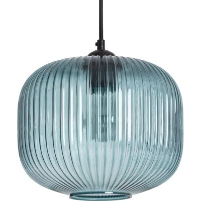 Lámpara colgante de cristal azul LEDKIA - Iluminación interior Lámpara colgante de cristal azul LEDKIA - Iluminación interior