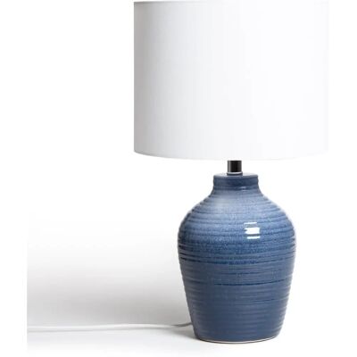 Lâmpada de Mesa de Cerâmica Botijo Azul Escuro - LEDKIA Lâmpada de Mesa de Cerâmica Botijo Azul Escuro - LEDKIA