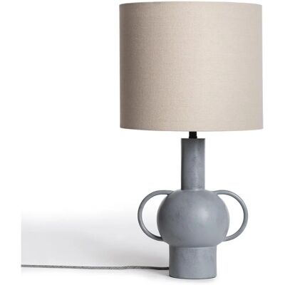 Luminária de Mesa de Resina LEDKIA - Cinza Moderno Luminária de Mesa de Resina LEDKIA - Cinza Moderno