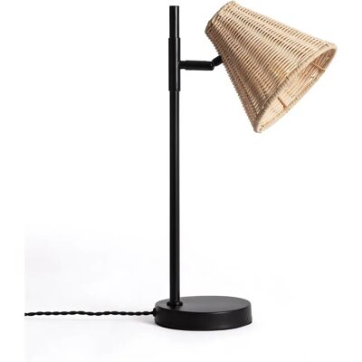 LEDKIA Lâmpada de Mesa em Metal e Rattan - Decoração Interna - 270mm LEDKIA Lâmpada de Mesa em Metal e Rattan - Decoração Interna - 270mm