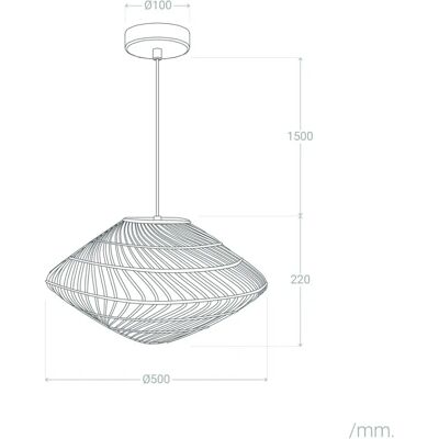 LEDKIA - Lámpara colgante de ratán natural - 40W - 220-240V LEDKIA - Lámpara colgante de ratán natural - 40W - 220-240V