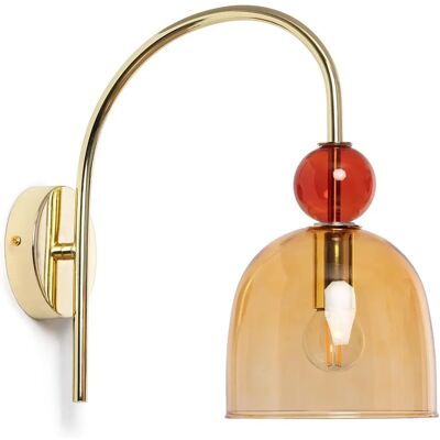 LEDKIA Lámpara de Pared Ambra - Vintage Elegante Metal Cristal LEDKIA Lámpara de Pared Ambra - Vintage Elegante Metal Cristal