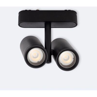 LEDKIA Faretto Doppio Quarzo Magnetico per Binario - 16W - Nero LEDKIA Faretto Doppio Quarzo Magnetico per Binario - 16W - Nero